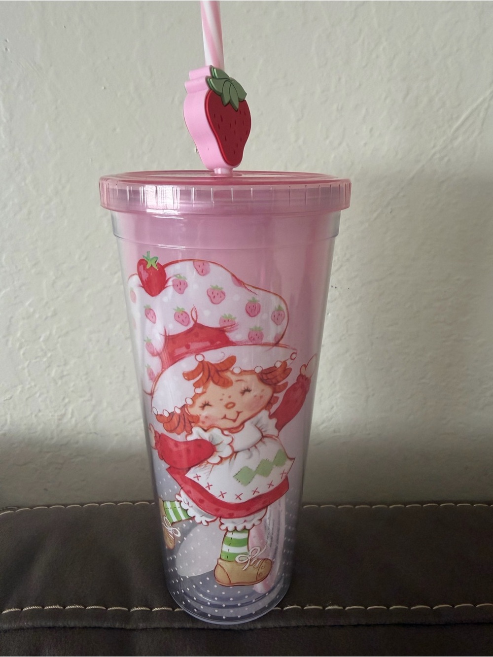 Strawberry Shortcake Pink Strawberry Tumbler with Straw